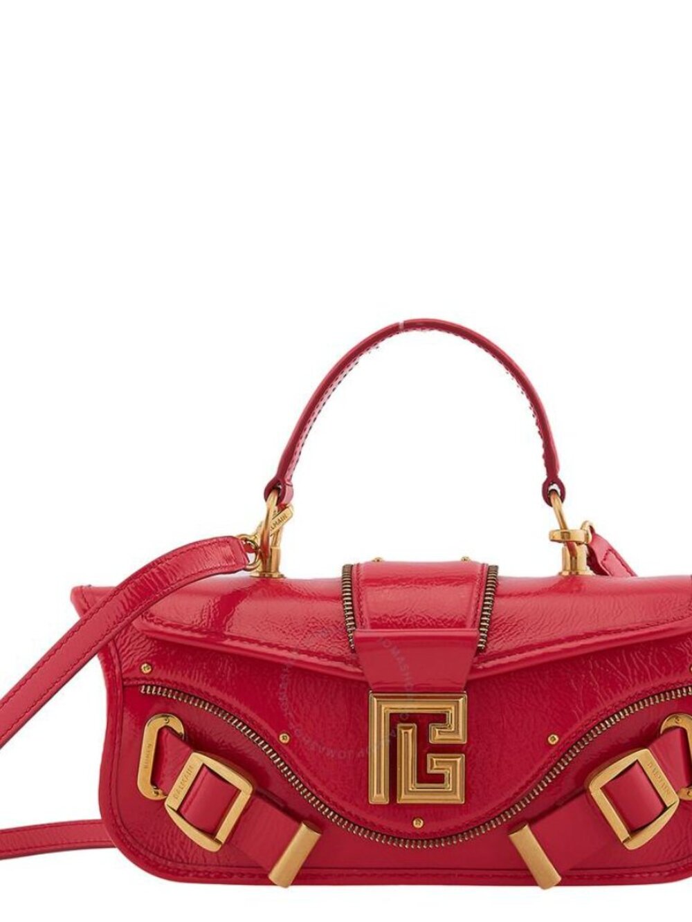 Balmain Blaze Rose Pink Patent 2-Way Baguette Bag | NWT | Rare | COA - Picture 5 of 12
